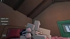 Fucworld bat-o pe femeia mea căsătorită într-o cabină din Roblox