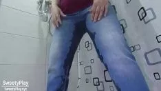 小便绝望泄漏工装裤
